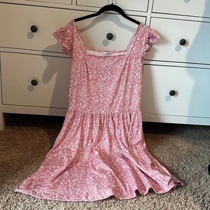 Pink floral sundress